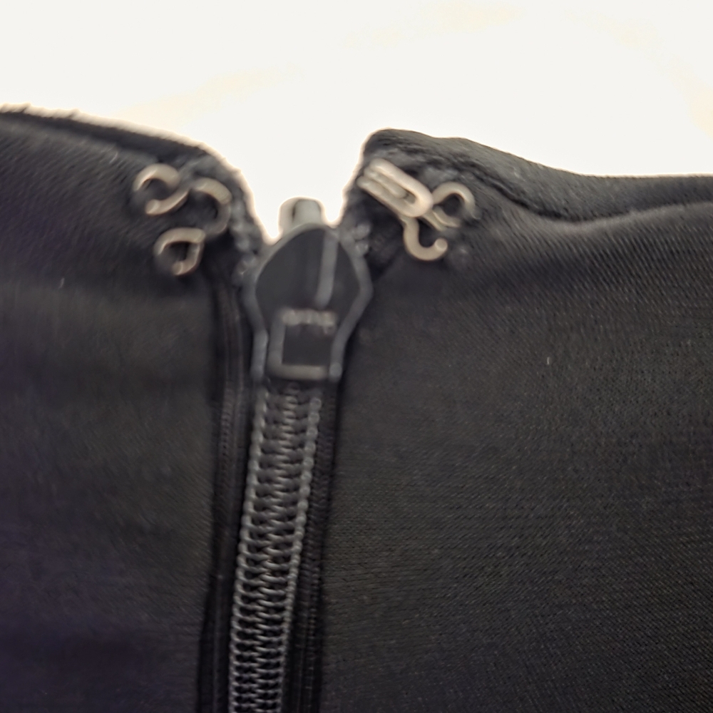 Anne Klein Black Midi Dress Size 14 Classic Fit & Flare Career Cocktail - Picture 4 of 14
